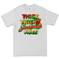 Dove Grey thick thighs juneteenth vibes Premium Tee - FaDigitalArtStudio