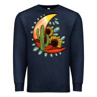 Navy turquoise desert moon Premium Sweatshirt - Jasminsmagicworld