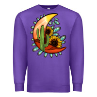 Purple turquoise desert moon Premium Sweatshirt - Jasminsmagicworld