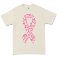 Bone Pink Ribbon Premium Tee - artisFamous
