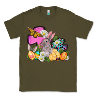 Army Green Easter rabbits and cross Classic Tee - OliviaCreatesArt