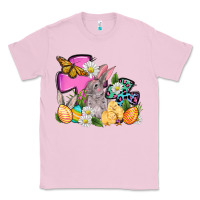 Bubblegum Pink Easter rabbits and cross Classic Tee - OliviaCreatesArt