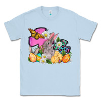 Dusty Blue Easter rabbits and cross Classic Tee - OliviaCreatesArt