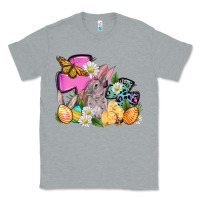 Heather Grey Easter rabbits and cross Classic Tee - OliviaCreatesArt