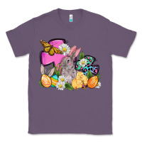 Lavender Easter rabbits and cross Classic Tee - OliviaCreatesArt