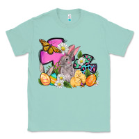 Seafoam Easter rabbits and cross Classic Tee - OliviaCreatesArt