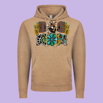Dog Mom Western Vintage Hoodie Designed By Racoondesign