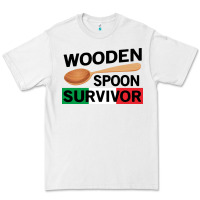 White funny wooden spoon survivor Premium Tee - artisFamous