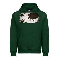Forest Green Cowhide Black and White Brush Strokes Background Urban Hoodie - Jasminsmagicworld