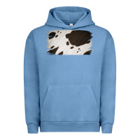 Pigment Pebble Blue Cowhide Black and White Brush Strokes Background Urban Hoodie - Jasminsmagicworld