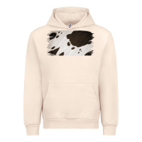 Sandshell Cowhide Black and White Brush Strokes Background Urban Hoodie - Jasminsmagicworld