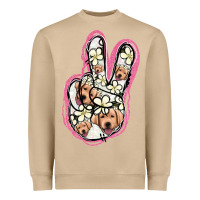 Mushroom Jack Russel Peace Sign Heavyweight Sweatshirt - Jasminsmagicworld