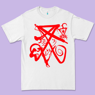 Lucifer Calligraphy 2 Premium Tee Designed By Artisfamous