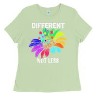 Matcha Different Not Less Daisy Autism Puzzle Ladies Tee - CowhideDigitalArt