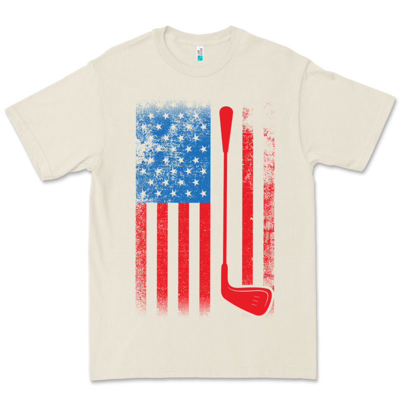 Golf With Usa Flag Premium Tee by artisFamous | Teevron