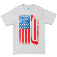 Dove Grey Golf with USA Flag Premium Tee - artisFamous