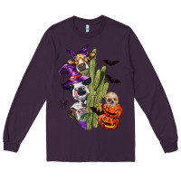 Plum halloween cows Long Sleeve Tee - LillyAllenDesigns