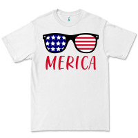 White Merica Usa Flag Sunglasses 4th Of July Premium Tee - artisFamous
