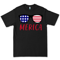 Black Merica Usa Flag Sunglasses 4th Of July Premium Tee - artisFamous