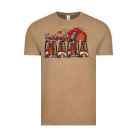 Vintage Coffee football mama Vintage Tee - CowhideDigitalArt