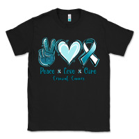 Peace Love Cure Cervical Cancer Classic Tee | Teevron