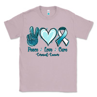 Lilac Peace Love Cure Cervical Cancer Classic Tee - Jasminsmagicworld