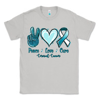 Moon Dust Peace Love Cure Cervical Cancer Classic Tee - Jasminsmagicworld