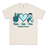 Natural Peace Love Cure Cervical Cancer Classic Tee - Jasminsmagicworld