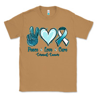 Toasted Coconut Peace Love Cure Cervical Cancer Classic Tee - Jasminsmagicworld