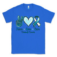 True Royal Peace Love Cure Cervical Cancer Classic Tee - Jasminsmagicworld
