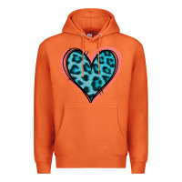 Carrot Blue Leopard Heart Premium Hoodie - Jasminsmagicworld