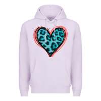 Lilac Blue Leopard Heart Premium Hoodie - Jasminsmagicworld