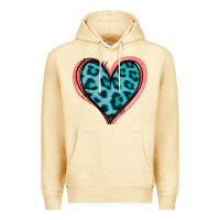 Pina Colada Blue Leopard Heart Premium Hoodie - Jasminsmagicworld