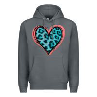 Rock Blue Leopard Heart Premium Hoodie - Jasminsmagicworld