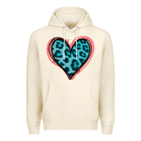 Tofu Blue Leopard Heart Premium Hoodie - Jasminsmagicworld