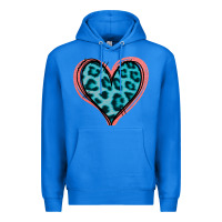 True Royal Blue Leopard Heart Premium Hoodie - Jasminsmagicworld