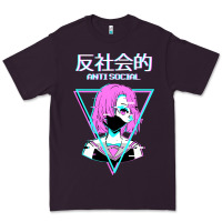 Plum antisocial wave anime Premium Tee - artisFamous