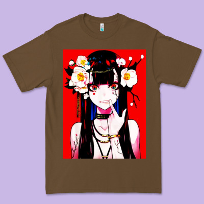 Anime Girl Japanese Premium Tee Designed By Artisfamous