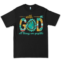 Black with god all things are possible with turquoise gemstone bbs Premium Tee - BundleAndBundleShop
