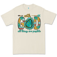 Bone with god all things are possible with turquoise gemstone bbs Premium Tee - BundleAndBundleShop