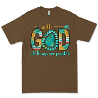Cacao with god all things are possible with turquoise gemstone bbs Premium Tee - BundleAndBundleShop
