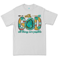 Dove Grey with god all things are possible with turquoise gemstone bbs Premium Tee - BundleAndBundleShop