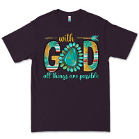 Plum with god all things are possible with turquoise gemstone bbs Premium Tee - BundleAndBundleShop