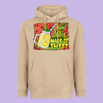 Life Is Short Make It Sweet Heavyweight Hoodie Designed By Jasminsmagicworld
