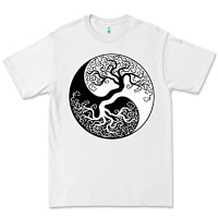 White tree of life yin yang Premium Tee - artisFamous