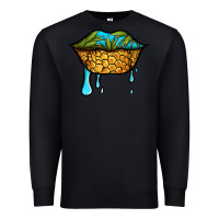 Black summer vibes pineapple lips Premium Sweatshirt - Jasminsmagicworld