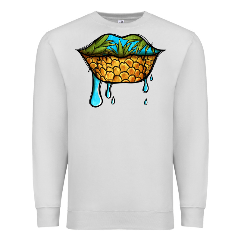 Summer Vibes Pineapple Lips Premium Sweatshirt by Jasminsmagicworld | Teevron