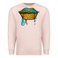 Pale Pink summer vibes pineapple lips Premium Sweatshirt - Jasminsmagicworld