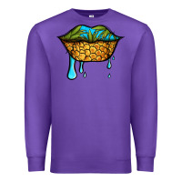 Purple summer vibes pineapple lips Premium Sweatshirt - Jasminsmagicworld