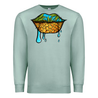 Seafoam summer vibes pineapple lips Premium Sweatshirt - Jasminsmagicworld